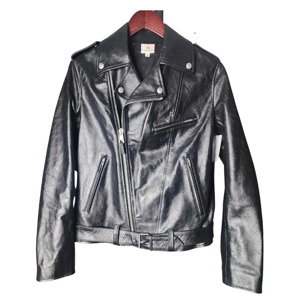 🔴NEW! AG REESE MOTO LEATHER JACKET SZ SMALL - Picture 9 of 16